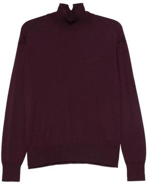 Another Tomorrow Featherweight Turtleneck - Viola