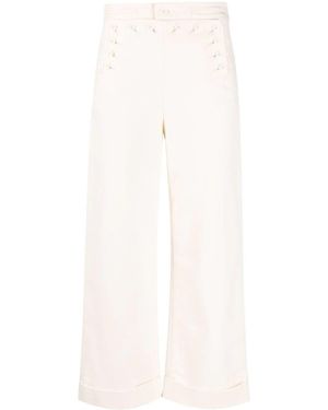 Tory Burch Pantaloni crop a vita alta - Multicolore