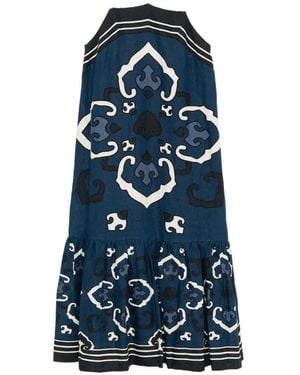 Sea Blasie Print Spaghetti Strap Dress - Blue