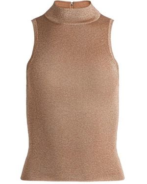 Alice + Olivia Darcey Metallic Tank Top - Brown