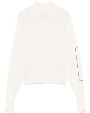 ..,merci ⁪h Neck Sweater - White