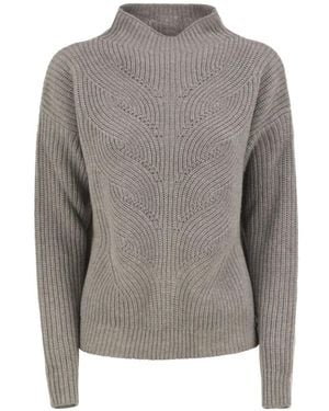 Herno Cable Knit Sweater - Gray