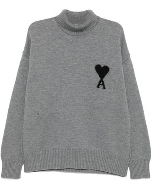 Ami Paris Ami De Cour Sweater - Grigio
