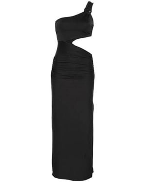 Fisico One Shoulder Dress - Black