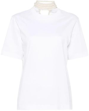 Carven Neklace Pearl Shirt - White