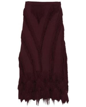 Ulla Johnson Gonna Midi Con Frange - Viola