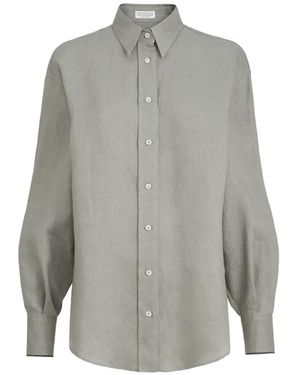 Brunello Cucinelli Linen Shirt - Grey