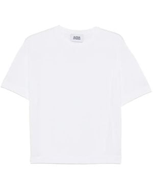 Alpha Studio Short Sleeve Tee - White