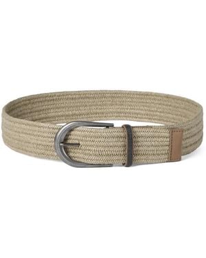 Brunello Cucinelli Braided Loop Belt - Grey