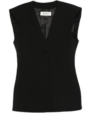 Rohe Gilet Con Un Bottone - Nero
