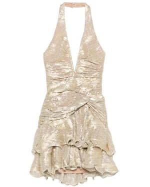 PATBO Ruffled V-Neck Mini Dress - White