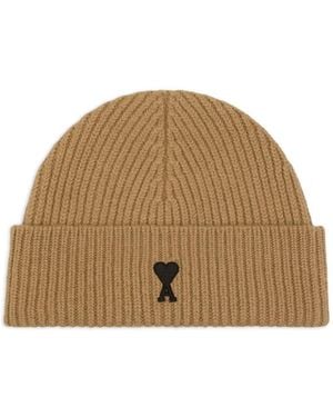 Ami Paris Adc Beanie - Brown