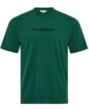 JW Anderson Logo Embroidery T-shirt - Green