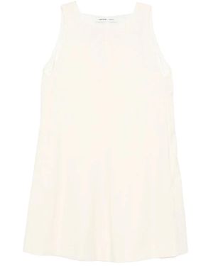 Carven Wool Short Apron Dress - White