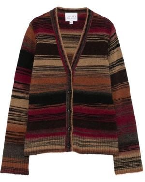 NEERA 20.52 Stripe Cardigan - Brown