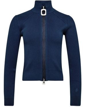 JW Anderson Cardigan Con Zip - Blu