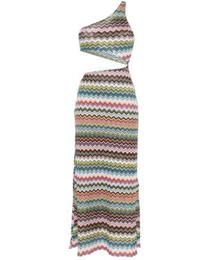 Missoni One Shoulder Dress - White