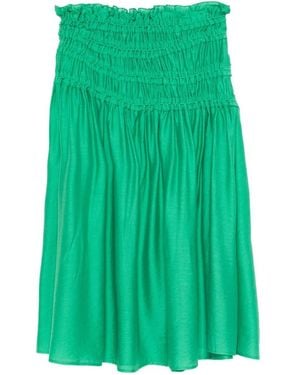 Tory Burch Shirred Skirt - Green