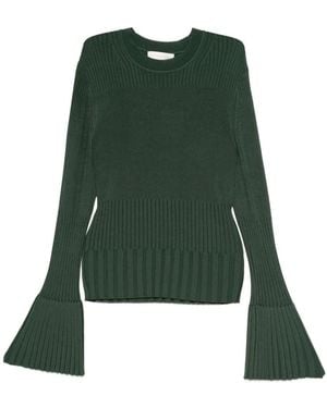 Zimmermann Bell Seeve Rib Sweater - Green