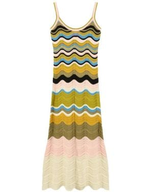 La DoubleJ Chevron Sundress - Metallic