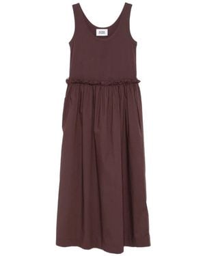 Alpha Studio Abito Con Coulisse In Vita - Purple