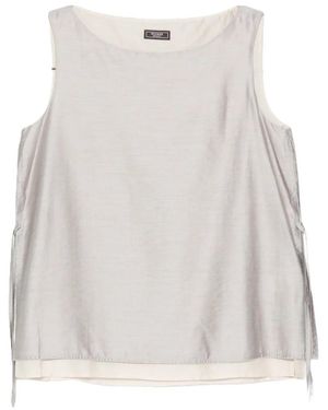 Peserico Tie-Side Sleeveless Top - White