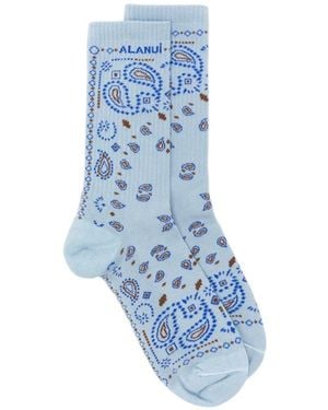 Alanui Bandana Socks - Blue
