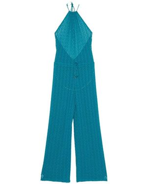 Fisico Lace Jumpsuit - Blue