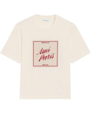 Ami Paris Heritage Tee - White