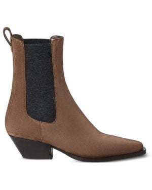 Brunello Cucinelli Suede Bootie - Brown