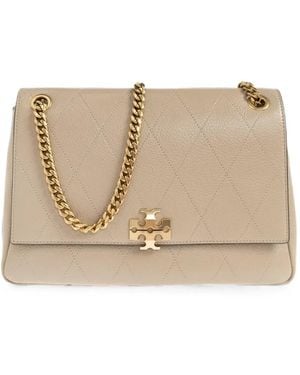 Tory Burch Charlie Quilted Shoulder Bag - Natural