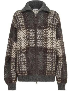 Brunello Cucinelli Tartan Jacket - Black