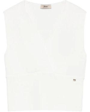 Herno V-Neck Vest - White