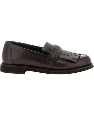 Brunello Cucinelli Fringe Loafer - Black