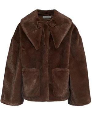 By Malene Birger Jacquie Faux Fur Jacket - Marrone