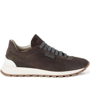 Brunello Cucinelli Suede Trainers - Brown