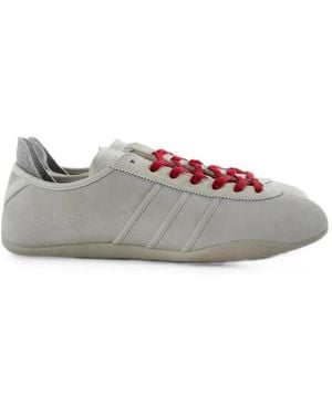 Y-3 Tokyo Suede-Finish Logo-Print Sneakers - Grey
