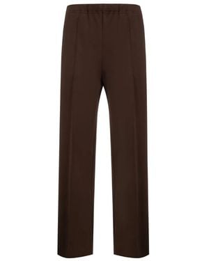 Miu Miu Pantalone In Maglia Punto Stoffa - Brown