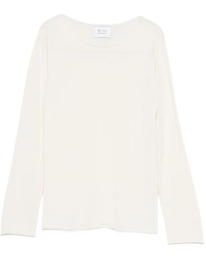 Be You Round Neck Collar Jumper - White