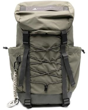 adidas By Stella McCartney Logo-Print Backpack - Grey