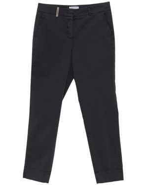 Peserico Slim-Fit Trousers - Black