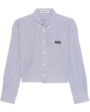 Miu Miu Check Shirt - Purple