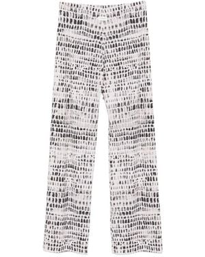 Fisico Pantalone Stampa Pitone - White