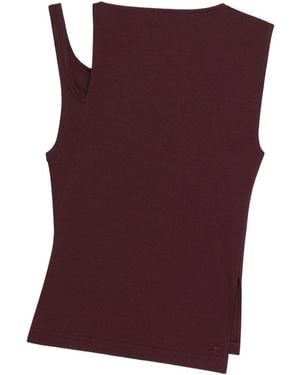 Courreges Oblique 90's Rib Top - Viola