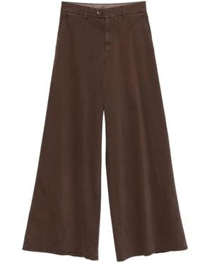 Berwich Pantalone A Gamba Larga - Marrone