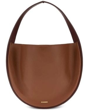 Jil Sander Pivot Hobo Shoulder Bag - Brown