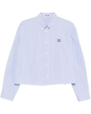 Miu Miu Stripe Shirt - Blue