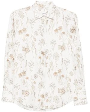 Amina Rubinacci Camicia Stampa Floreale - Bianco
