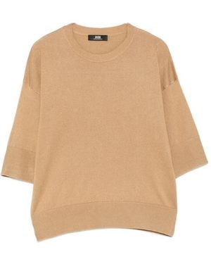 Alpha Studio Crew Neck Sweater - Natural