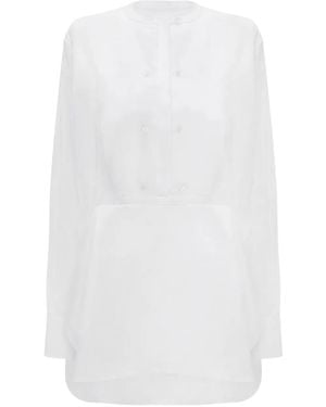 Victoria Beckham Cotton Stretch Shirt - White